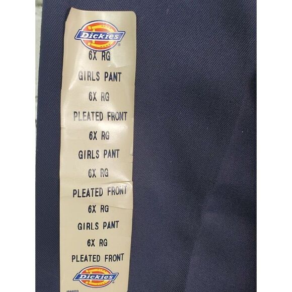Dickies Girls Pant Pleated Front 6X RG Navy School Uniform - Picture 4 of 11